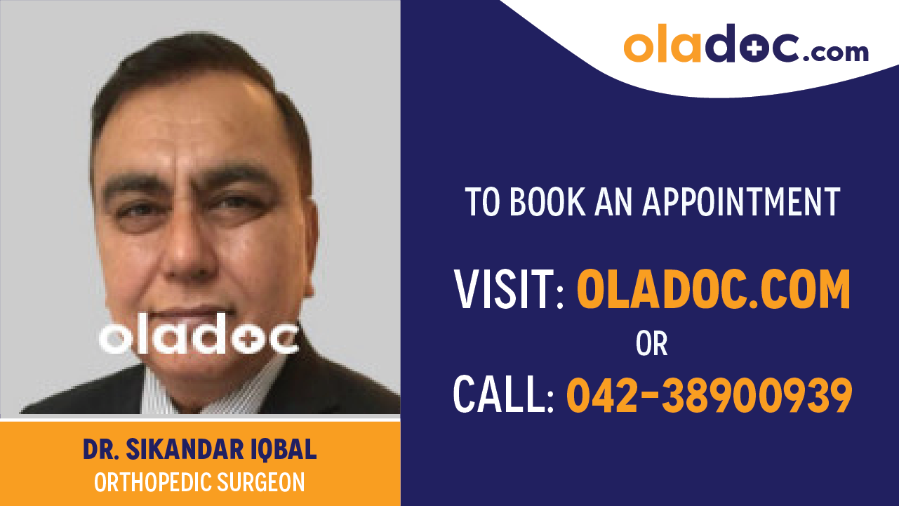 Book appointment with Dr.Sikandar Iqbal-best Orthopedic Surgeon in Lahore